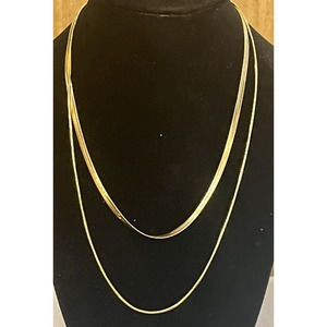 14K Gold/Silver Plated Snake Chain Necklace Herringbone Necklace Gold Choker